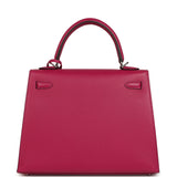 Hermes Kelly Sellier 25 Rose Poupre Madame Palladium Hardware - Thumbnail View 4