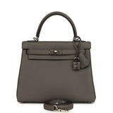 Hermes Kelly Retourne 25 Etain Togo Palladium Hardware - Thumbnail View 1