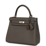 Hermes Kelly Retourne 25 Etain Togo Palladium Hardware - Thumbnail View 5
