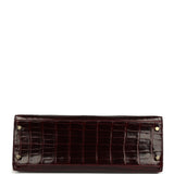 Pre-owned Hermes Kelly Sellier 32 Bordeaux Shiny Niloticus Crocodile Gold Hardware - Thumbnail View 6