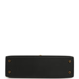 Hermes Kelly Sellier 20 Black Epsom Gold Hardware