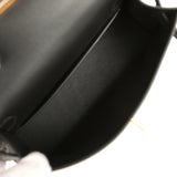 Hermes Kelly Sellier 20 Black Epsom Gold Hardware
