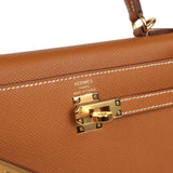 Hermes Kelly Sellier 25 Gold Epsom Gold Hardware - Thumbnail View 7