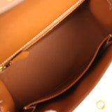 Hermes Kelly Sellier 25 Gold Epsom Gold Hardware - Thumbnail View 8