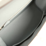 Hermes Special Order (HSS) Kelly Sellier 25 Bleu Glacier and Craie Epsom Palladium Hardware