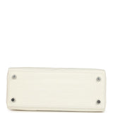 Hermes Kelly Retourne 25 Creme Chantilly Matte Crocodile Palladium Hardware - Thumbnail View 6