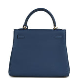 Hermes Kelly Retourne 25 Bleu Tie Togo Permabrass Hardware - Thumbnail View 4