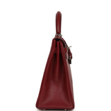 Vintage Hermes Kelly Retourne 32 Rouge H Chevre Mysore Palladium Hardware - Thumbnail View 3