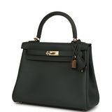Hermes Kelly Retourne 25 Vert Mangrove Swift Permabrass Hardware