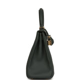 Hermes Kelly Retourne 25 Vert Mangrove Swift Permabrass Hardware