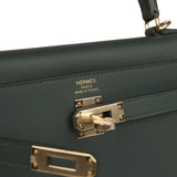 Hermes Kelly Retourne 25 Vert Mangrove Swift Permabrass Hardware