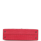 Hermes Kelly Sellier 20 Rose Extreme Matte Alligator Palladium Hardware