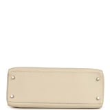 Pre-owned Hermes Kelly Retourne 32 Craie Togo Palladium Hardware