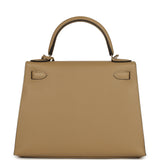Hermes Kelly Sellier 28 Poussiere Epsom Permabrass Hardware