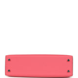 Hermes Kelly Sellier 20 Rose Azalee Epsom Palladium Hardware