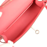 Hermes Kelly Sellier 20 Rose Azalee Epsom Palladium Hardware