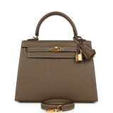 Hermes Kelly Sellier 25 Etoupe Epsom Gold Hardware - Thumbnail View 1