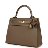 Hermes Kelly Sellier 25 Etoupe Epsom Gold Hardware - Thumbnail View 5