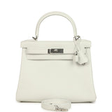 Hermes Kelly Retourne 28 New White Evercolor Palladium Hardware - Thumbnail View 1