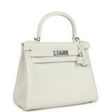Hermes Kelly Retourne 28 New White Evercolor Palladium Hardware - Thumbnail View 2