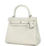 Hermes Kelly Retourne 28 New White Evercolor Palladium Hardware - Thumbnail View 5