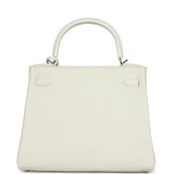Hermes Kelly Retourne 28 New White Evercolor Palladium Hardware - Thumbnail View 4
