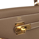 Hold Hermes Kelly Retourne 28 Etoupe Togo Gold Hardware - Thumbnail View 7