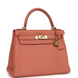 Pre-owned Hermes Kelly Retourne 28 Rosy Togo Gold Hardware - Thumbnail View 2