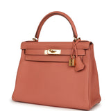 Pre-owned Hermes Kelly Retourne 28 Rosy Togo Gold Hardware - Thumbnail View 5