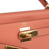 Pre-owned Hermes Kelly Retourne 28 Rosy Togo Gold Hardware - Thumbnail View 7