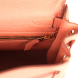 Pre-owned Hermes Kelly Retourne 28 Rosy Togo Gold Hardware - Thumbnail View 9