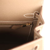 Hermes Kelly Sellier 25 Etoupe Epsom Gold Hardware - Thumbnail View 9