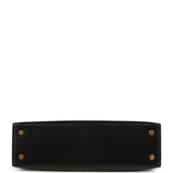 Hermes Kelly Sellier 20 Black Box Gold Hardware