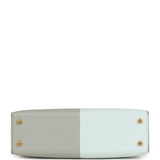 Hermes Special Order (HSS) Kelly Sellier 20 Casaque Bleu Brume and Bleu Glacier Epsom Brushed Gold Hardware
