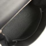 Pre-owned Hermes Kelly Retourne 25 Black Togo and Varanus Lizard Touch Palladium Hardware - Thumbnail View 8