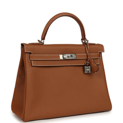 Hermes Kelly Retourne 32 Gold Togo Palladium Hardware