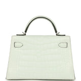 Hermes Kelly Sellier 20 Vert Peppermint Matte Alligator Palladium Hardware - Thumbnail View 4