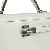 Hermes Kelly Sellier 20 Vert Peppermint Matte Alligator Palladium Hardware - Thumbnail View 7