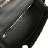 Hermes Kelly Sellier 25 Black Epsom Palladium Hardware - Thumbnail View 8