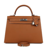 Hermes Kelly Sellier 32 Gold Epsom Palladium Hardware - Thumbnail View 1