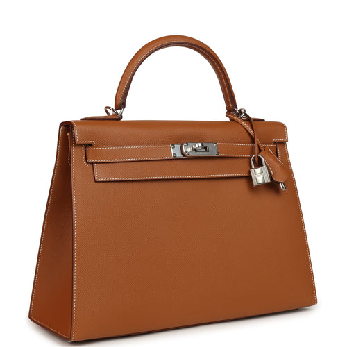 Hermes Kelly Sellier 32 Gold Epsom Palladium Hardware