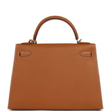 Hermes Kelly Sellier 32 Gold Epsom Palladium Hardware - Thumbnail View 4
