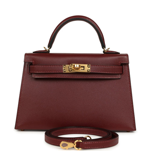 Hermes Kelly Sellier 20 Rouge H Madame Gold Hardware
