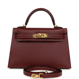 Hermes Kelly Sellier 20 Rouge H Madame Gold Hardware - Thumbnail View 1