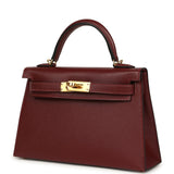 Hermes Kelly Sellier 20 Rouge H Madame Gold Hardware - Thumbnail View 5