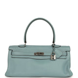 Vintage Hermes Shoulder Kelly 42 JPG Ciel Clemence Palladium Hardware