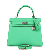Hermes Kelly Retourne 25 Vert Comics Togo Palladium Hardware - Thumbnail View 1