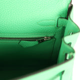 Hermes Kelly Retourne 25 Vert Comics Togo Palladium Hardware - Thumbnail View 9