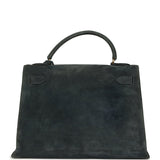 Vintage Hermes Kelly Sellier 32 Bleu Indigo Doblis Gold Hardware - Thumbnail View 4