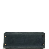 Vintage Hermes Kelly Sellier 32 Bleu Indigo Doblis Gold Hardware - Thumbnail View 6